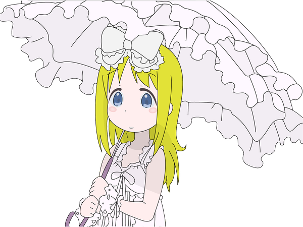 Anime picture 1600x1200 with ichigo mashimaro ana coppola transparent background umbrella tagme