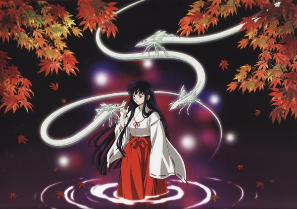 Anime picture 2500x1764 with inuyasha kikyou highres japanese clothes miko
