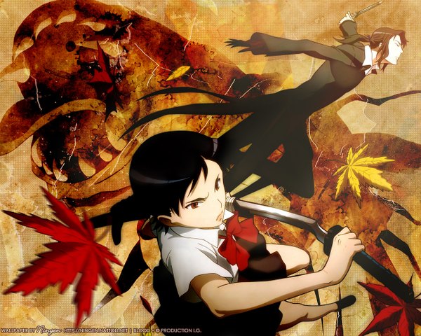 Anime picture 1280x1024 with blood+ production i.g otonashi saya haji ningen (nattoli) sword