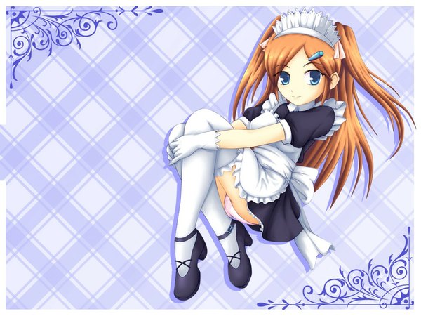 Anime picture 1024x768 with light erotic maid tagme
