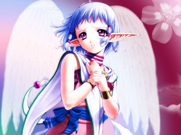 Anime picture 1024x768 with watermark elf tagme ys 7