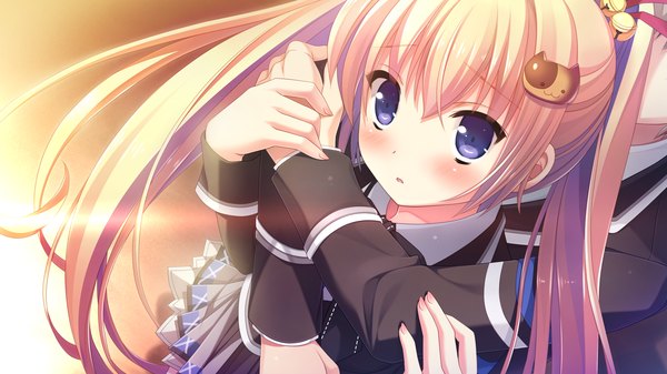 Anime picture 1920x1080 with imouto no okage de mote sugite yabai asasaka meguri ikegami akane long hair blush highres blue eyes blonde hair wide image twintails game cg girl uniform hair ornament school uniform