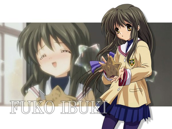 Anime picture 1024x768 with clannad key (studio) ibuki fuuko girl serafuku