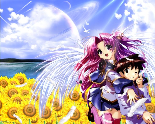 Anime picture 1280x1024 with maburaho j.c. staff miyama yuuna shikimori kazuki girl