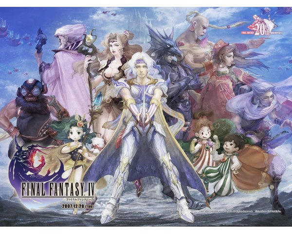 Anime picture 1280x1024 with final fantasy final fantasy iv square enix rydia cecil harvey rosa farrell cain highwind palom porom yang fang leiden cid pollendina edward chris von muir edward geraldine tellah