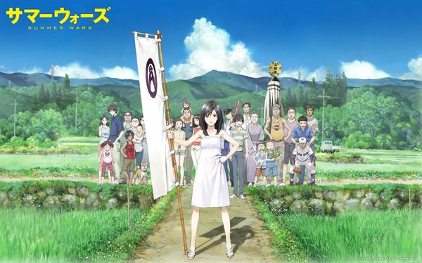 Anime picture 1680x1050 with summer wars madhouse shinohara natsuki koiso kenji sadamoto yoshiyuki highres wide image official art wallpaper everyone