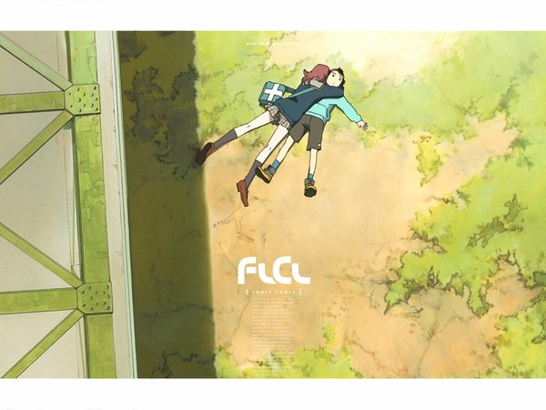 Anime picture 1024x768 with flcl gainax samejima mamimi nandaba naota tagme