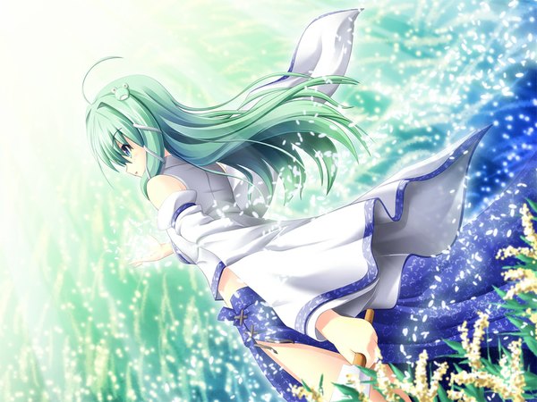 Anime picture 1024x768 with touhou kochiya sanae akashio (loli ace) girl tagme