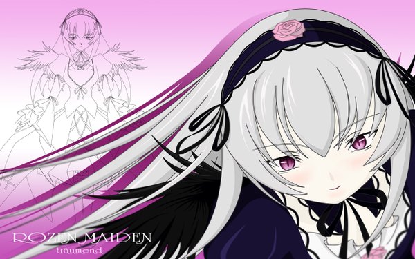 Anime picture 1280x800 with rozen maiden suigintou wide image tagme