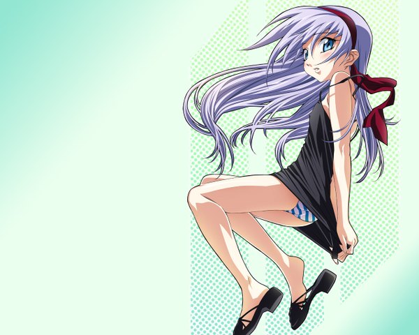 Anime picture 1280x1024 with shinkon gattai godannar!! light erotic underwear panties striped panties