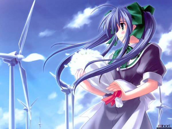 Anime picture 1024x768 with wind tagme