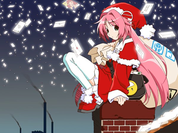 Anime picture 1024x768 with christmas tagme