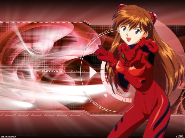 Anime picture 1024x768 with neon genesis evangelion gainax soryu asuka langley pilot suit tagme