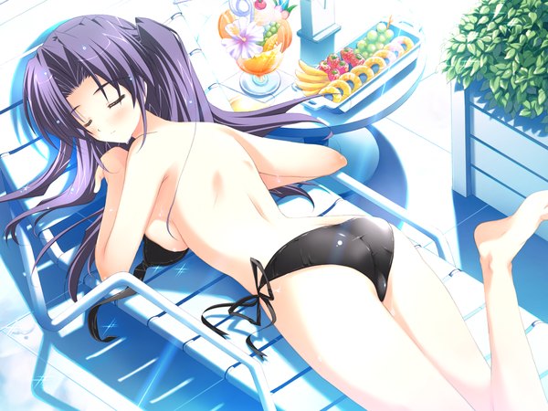 イラスト 1600x1200 と lyrical lyric takami rin みけおう light erotic game cg 水着 ビキニ (水着) 黒ビキニ