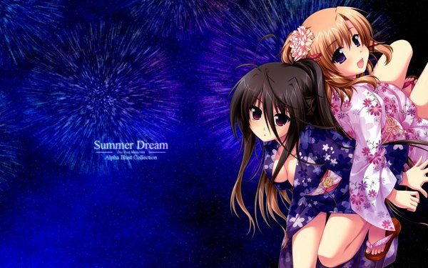 Anime picture 1920x1200 with g senjou no maou arufa highres wide image japanese clothes yukata