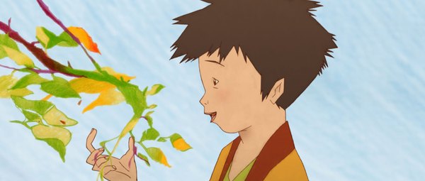 Anime picture 1600x680 with tekkon kinkreet shiro wide image plant (plants) tree (trees) leaf (leaves) branch
