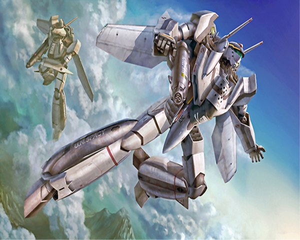 Anime picture 1280x1024 with macross mecha tagme