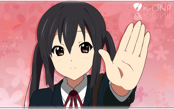 Anime picture 1920x1200 with k-on! kyoto animation nakano azusa highres wide image twintails plant (plants) tree (trees) palm tree