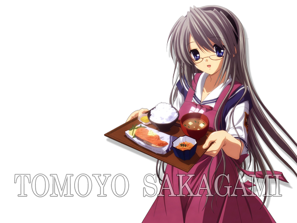 Anime picture 1600x1200 with clannad key (studio) sakagami tomoyo glasses tagme