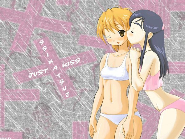 Anime picture 1024x768 with futari wa pretty cure yukishiro honoka misumi nagisa light erotic multiple girls underwear only jpeg artifacts girl underwear panties 2 girls