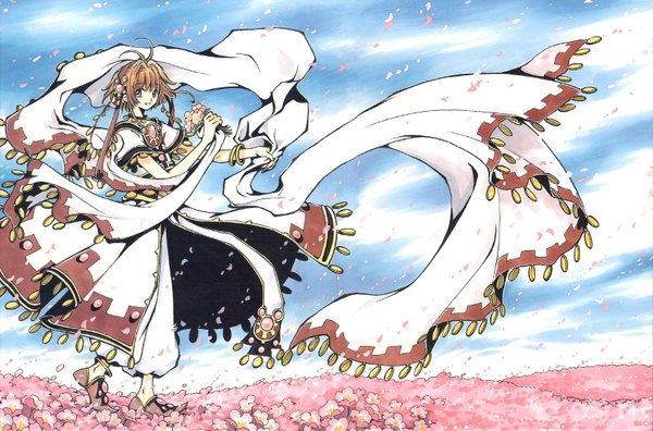 Anime picture 1609x1063 with tsubasa reservoir chronicle clamp petals tagme sakura-hime