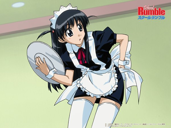 Anime picture 1024x768 with school rumble waitress tagme