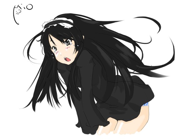 Anime picture 1600x1200 with k-on! kyoto animation akiyama mio white background tagme
