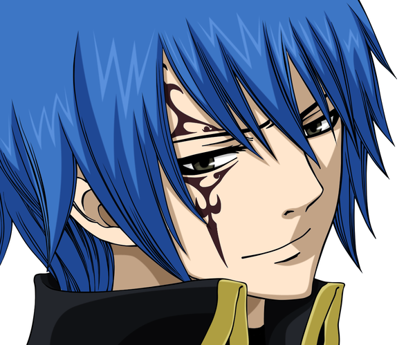 Anime picture 1200x998 with fairy tail jellal fernandes zeroxis single short hair white background blue hair light smile grey eyes tattoo coloring facial mark portrait face face paint boy