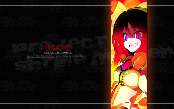 Anime picture 1920x1200 with touhou reiuji utsuho highres wide image girl