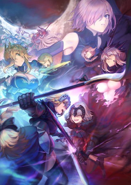 Anime picture 1846x2591 with fate (series) fate/grand order artoria pendragon (all) saber jeanne d'arc (fate) (all) mash kyrielight jeanne d'arc alter (fate) okita souji (fate) (all) saber alter jeanne d'arc (fate) okita souji (koha-ace) archer (fate) artoria pendragon (lancer alter) artoria pendragon (lancer) atalanta (fate) okita souji alter (fate) cu chulainn (fate) mysterious heroine x (alter) (fate) mysterious heroine x (fate) atalanta (alter) (fate)