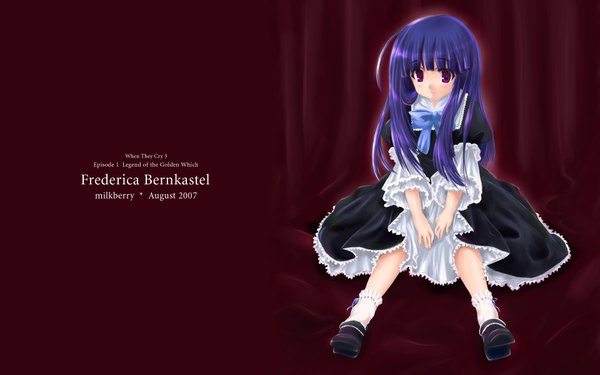 Anime picture 1920x1200 with umineko no naku koro ni frederica bernkastel highres wide image