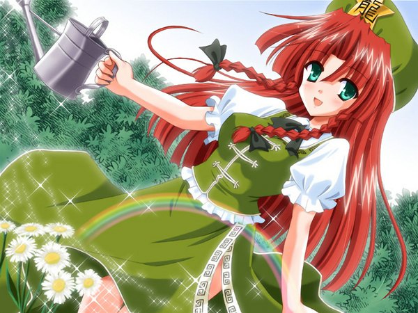 Anime picture 1600x1200 with touhou hong meiling girl skirt skirt set tagme