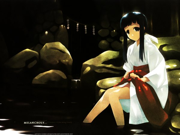Anime picture 1600x1200 with murakami suigun japanese clothes miko tagme