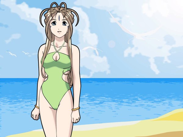 Anime picture 1600x1200 with aa megami-sama anime international company belldandy swimsuit tagme