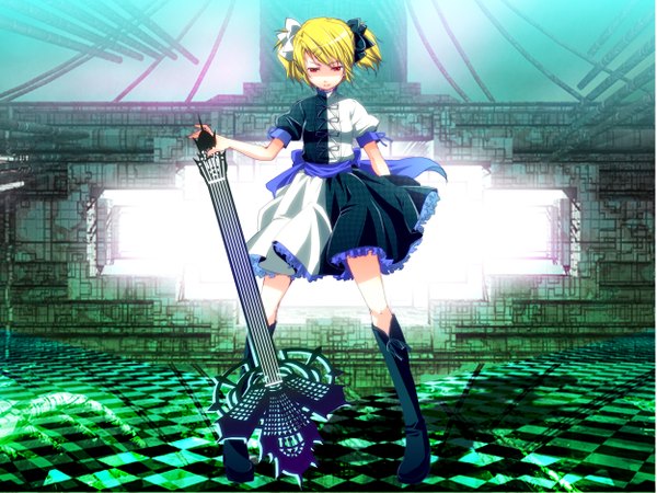 Anime picture 1250x938 with vocaloid meltdown (vocaloid) kagamine rin girl tagme