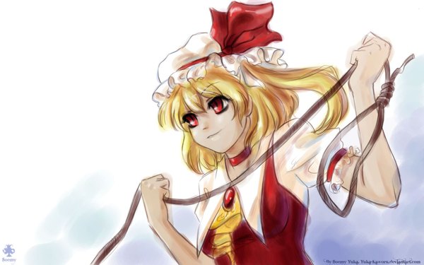 Anime picture 1680x1050 with touhou flandre scarlet soemy wide image girl