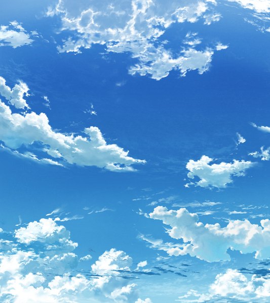 Аниме картинка 2560x2880 с натюрморт в серых тонах высокое изображение высокое разрешение game cg небо облако (облака) пейзаж