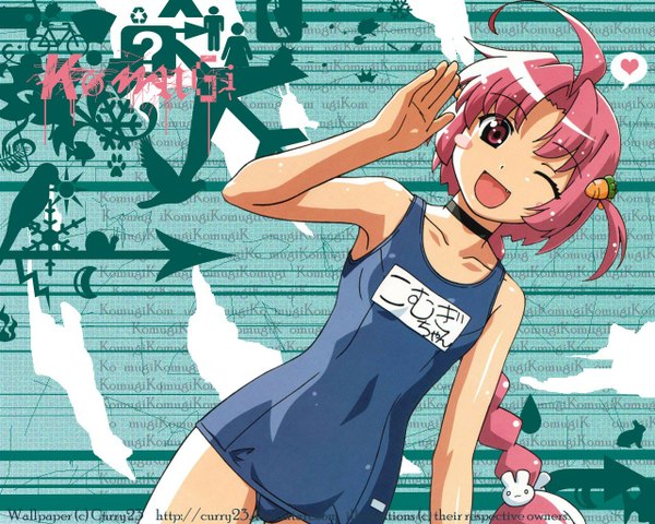 Anime picture 1280x1024 with nurse witch komugi-chan tatsunoko nakahara komugi swimsuit one-piece swimsuit school swimsuit tagme
