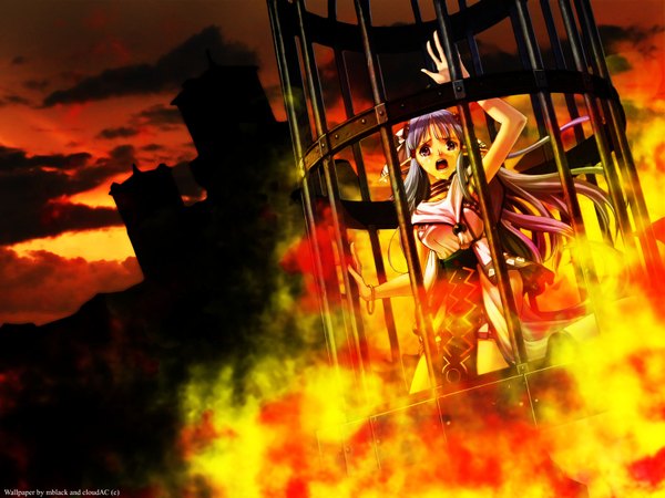 Anime picture 1600x1200 with ys fire tagme