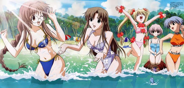 Anime picture 2400x1157 with happy lesson highres wide image tagme