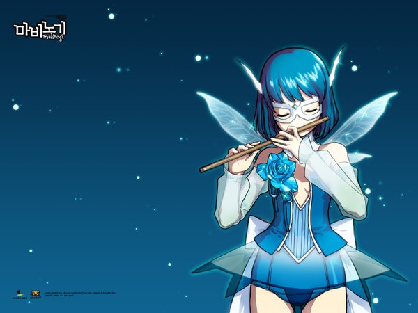 Anime picture 1600x1200 with mabinogi blue background