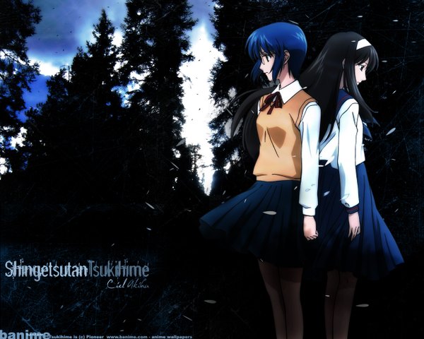 Anime picture 1280x1024 with shingetsutan tsukihime type-moon toono akiha ciel (tsukihime) tagme