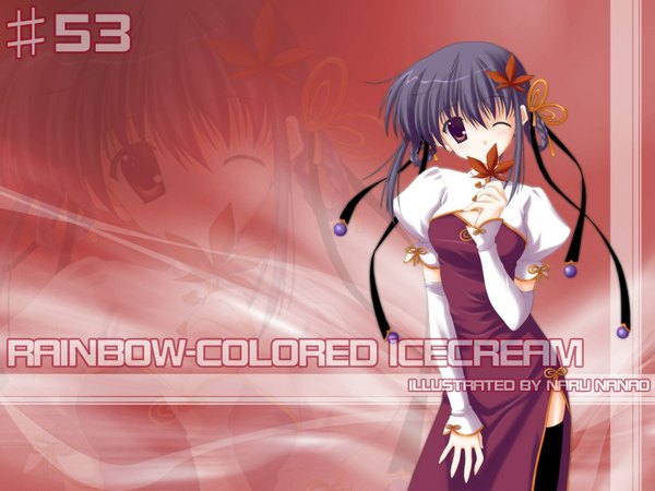 Anime picture 1600x1200 with nanao naru one eye closed wink tagme