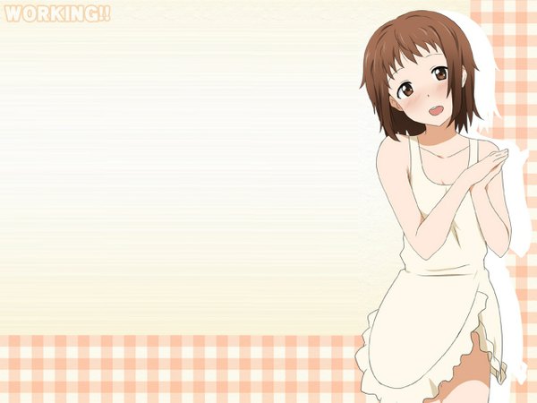 Anime picture 1280x960 with working!! a-1 pictures takanashi nazuna brown hair brown eyes