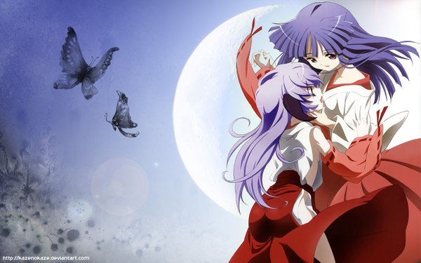 Anime picture 1440x900 with higurashi no naku koro ni studio deen furude rika hanyuu wide image