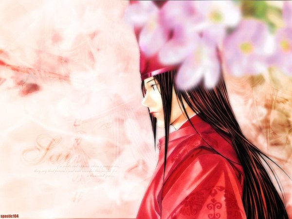 Anime picture 1280x960 with hikaru no go studio pierrot fujiwara no sai long hair boy mosamosa