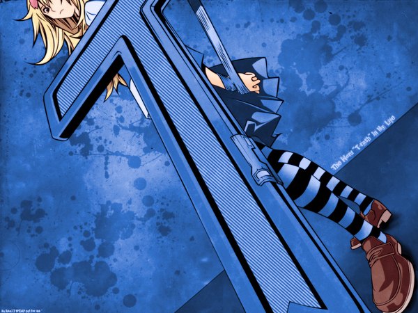 Anime picture 1600x1200 with air gear toei animation sumeragi kururu blue background girl