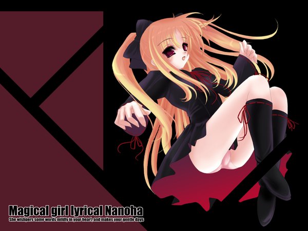 Anime picture 1600x1200 with mahou shoujo lyrical nanoha fate testarossa light erotic girl underwear panties