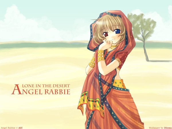 Anime picture 1600x1200 with angel rabbie naruse chisato heterochromia desert tagme