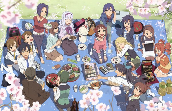 Anime picture 4000x2589 with idolmaster hoshii miki kisaragi chihaya amami haruka ganaha hibiki shijou takane minase iori kikuchi makoto hagiwara yukiho miura azusa takatsuki yayoi akizuki ritsuko futami mami futami ami otonashi kotori producer (idolmaster anime) hamuzou takagi junjirou nishigori atsushi long hair